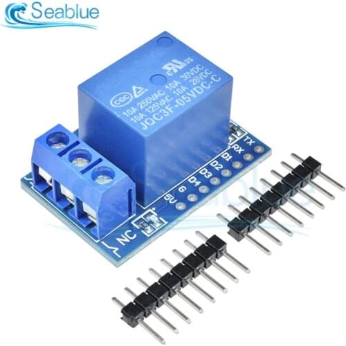 1Set One Channel Wemos D1 Mini Relay Shield Wemos D1 Mini Relay Module For ESP8266 Development Board 1 Channel
