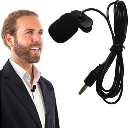 1 PC 3.5 MM Lavalier Microphone Clip-on Collar Tie Recording Mic Phone Android For ios Cell Tablet Phone For Laptop Mobile X2T9