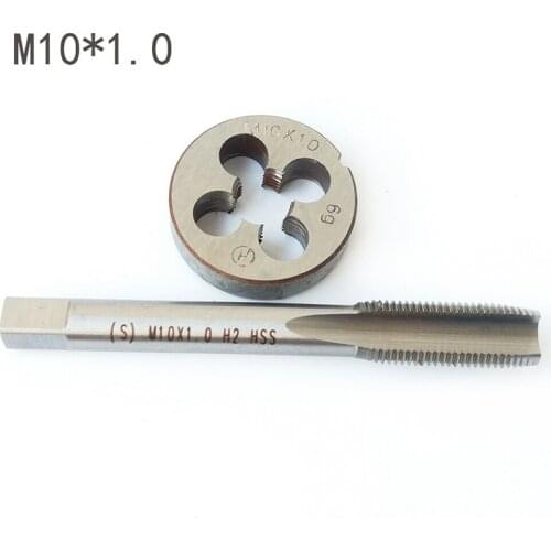 1pc Tap M10*1+ 1pc Die M10*1 M10 Threaded Metric Right Hand Tap And Die Set