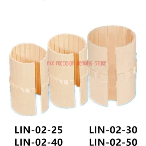 2019 Cnc Router Parts AXK Engineering Plastic Linear Bearing / Short Sliding Liner Lin-02-25 Lin-02-30 Lin-02-40 Lin-02-50