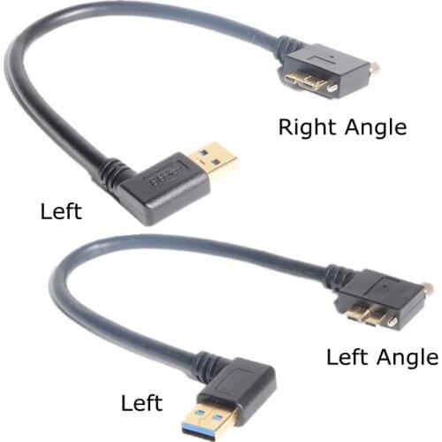 90 Degree Left Angled USB 3.0 Type A to Micro B Male Cable Right left angle for HDD External Hard Drive Disk