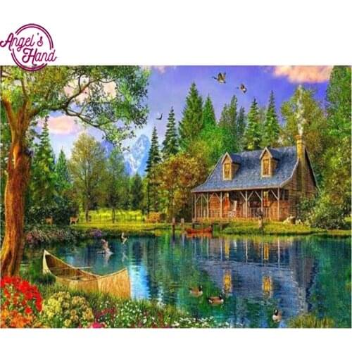 Diamond Painting Cross Stitch landscape Square Diamond Embroidery 5D Diamonds Mosaic Needlework Patterns Rhinestone Paintings
