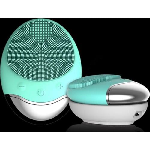 Wireless Charging Silicone Electric Face Cleaner Skin Deep Pore Cleaning Brush Blackhead Deep Cleaning Face Brushes