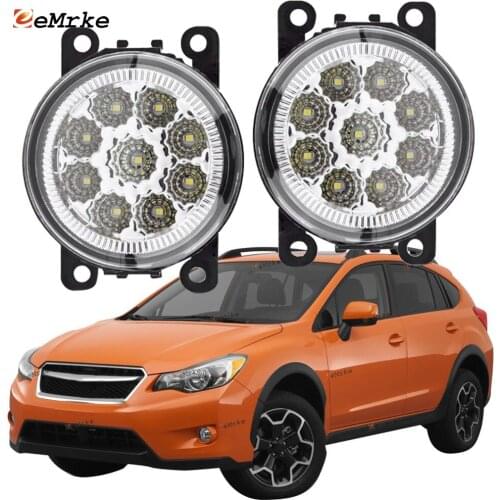 EEMRKE 2 PCS Car-Styling for Subaru XV Crosstrek / Crosstrek GP 2013 2014 '15 9-Pieces Led Fog Lights H11 12V Front Bumper Light