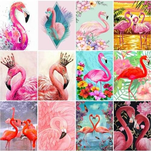 EverShine Diamond Painting Full Drill DIY Animal Diamond Embroidery Flamingo Needlework Rhinestones Art New Arrival Wall Decor