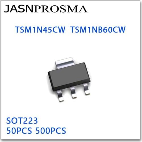 JASNPROSMA 50PCS 500PCS TSM1N45CW TSM1NB60CW SOT223 High quality