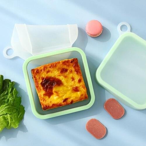 Lunch Box Reusable Convenient PP Sandwich Toast Snack Container for Parent-child