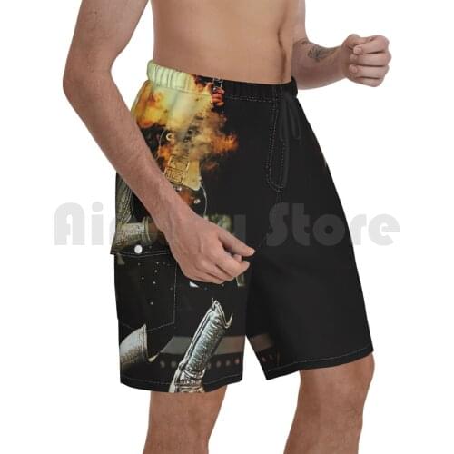 Lover Rock , Kiss , Ace Frehley Live 2 Tee Beach Shorts Men Beach Pants Swimwear Music Band