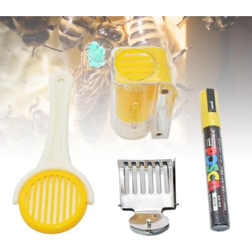 Queen Marking Kit POSCA Marking Pen with One-Handed Queen Marking Cage Beekeeping Queen Bee Queen Rearing Tool
