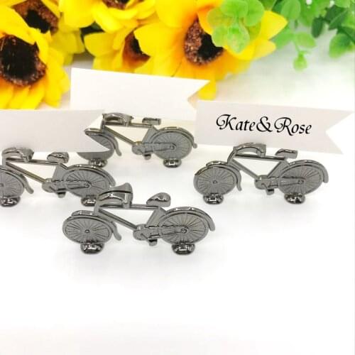 30PCS "Le Tour" Mini Bicycle Design Place Card/Photo Holder Wedding Party Table Decoration Name Holder Favors