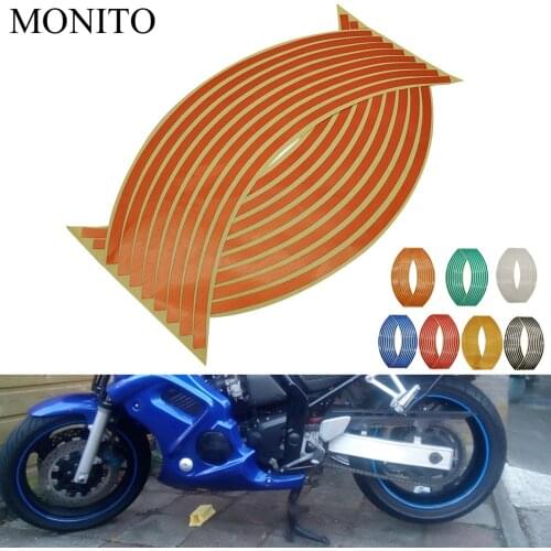 Motorcycle Wheel Sticker Reflective Decals Rim Tape Strip For YAMAHA WR 250X 250R 450F TTR 125 250 600 TTR250 TTR600 Accessories