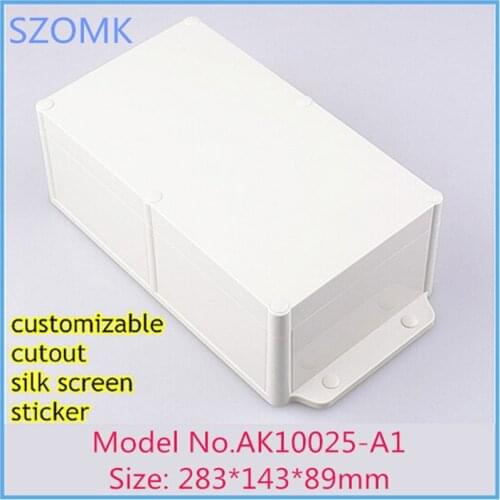 Wall mounting plastic enclosure control box (1 pcs) 284*143*90mm good quality abs szomk enclosure plastic boxes electric case