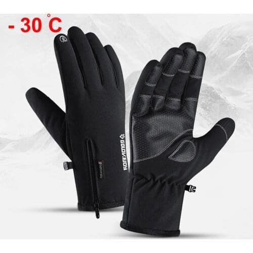 Winter Cold-proof Gloves For Mne Women Ski Glove Non-slip 100% Waterproof Windproof Outdoor Sports Gloves High Quality