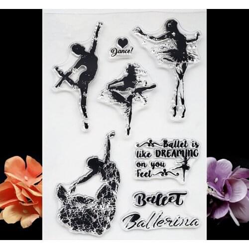 Dancing Girl Background Transparent Clear Silicone Stamps For Scrapbooking/Sentiment Stamp Photo Album Decorative Card Making