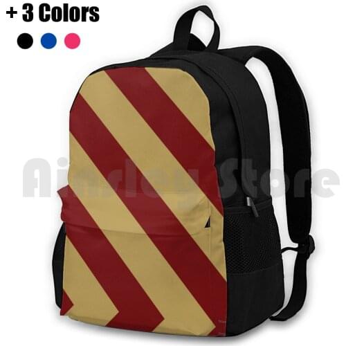 Elon North Carolina & Gold Team Color Stripes Outdoor Hiking Backpack Riding Climbing Sports Bag School University Sports Team