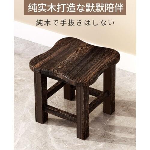 Solid Wood Stool Home Living Room Small Bench Coffee Table Small Wooden Stool Low Square Stool Wooden Stool Creative