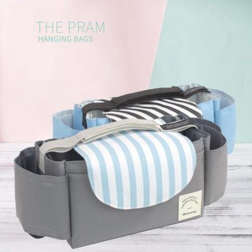 Baby Stroller Diaper Bag Pram Pushchair Organiser Storage Universal Buggy Bottle Cup Drink Bottle Holder Accessories Solid Color