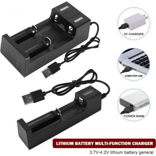 2 Ports Battery Charging Adapter USB Plug Battery Power Charger for AA/AAA Rechargeable Batteries Universal Input Output Device