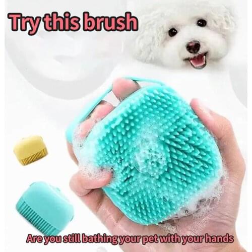 Dog Cat Accessories Grooming Care Brush Hair Comb Summer Bath Clean Massage Put Shower Gel Silicone Liquid No Damage To Skin