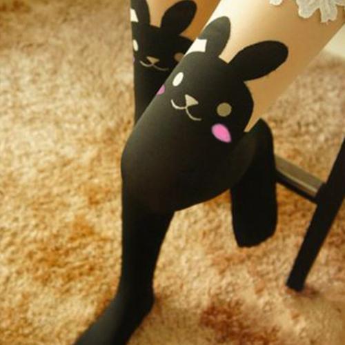 Womens Stockings Fashion Sexy Cute Rabbit Print Over Knee Fake Knee High Stockings Tights Pantyhose Spring Autumn Legs Tights