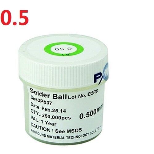 0.5mm Solder Sphere 250K/BT Leaded Solder Ball,BGA Solder Ball for BGA Chip Reballing