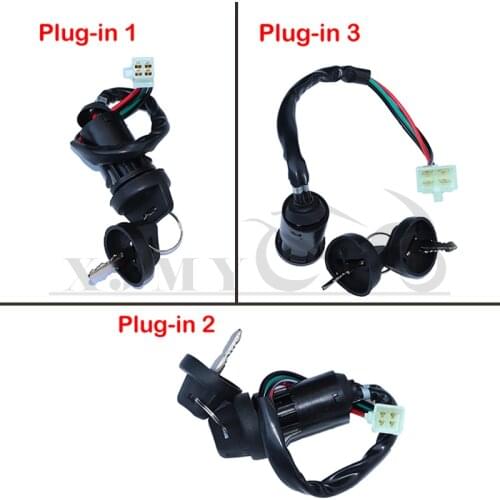 1 pcs Universal 4 Wires 2 Ignition Keys Start Switch Door Lock Key Motorcycle Accessories for ATV Go Kart Scrambling Motorcycle