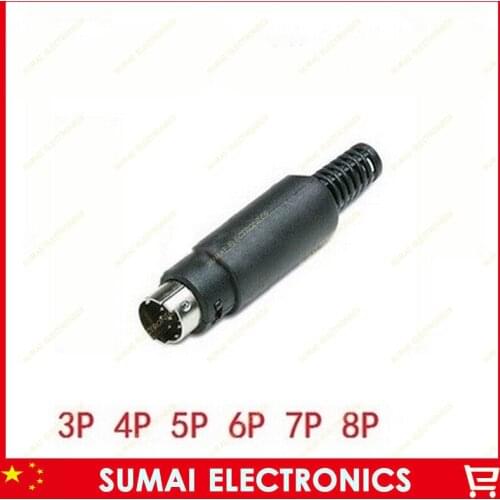 10pcs for ps2 mouse Keyboard socket S terminal MINI DIN6 male plug free shipping