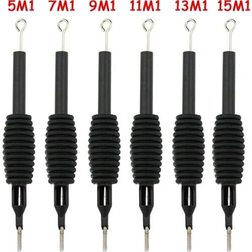 10PCS M1 Tattoo Needle Sterile Disposable Tattoo Nozzle Needle Tips Tube Grip 5/7/9/11/15 M1 Tattoo Gun Supplies Machine 19mm