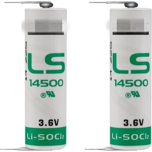 100pcs New original LS14500 14500 AA 3.6V PLC industrial automation equipment CNC machine lithium battery with pins