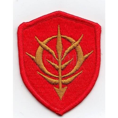 100%Embroidery Gundam ZEON Logo Military Tactical Morale Embroidery patch Badges B2464