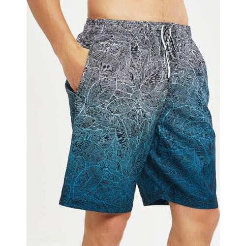 2021 ICCLEK Mens Shorts Color Changing Summer Sexy Swimwear Beach Personality Shorts Surf Plus Size 5 Five-point Pants 5XL