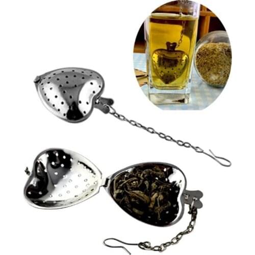 3Pcs/Set New Heart Shaped Filter Tea Balls Stainless Steel Tea Strainers Oblique Tea Stick Tube Tea Infuser Steeper