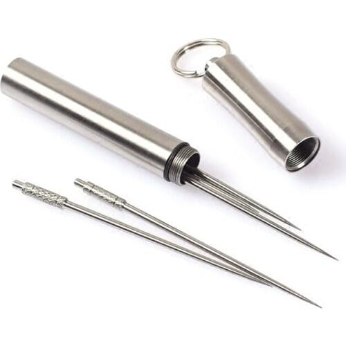 5pcs/set Stainless Steel Toothpick Box Portable Travel Toothpick Holder Durable Titanium Alloy Toothpick Pill Storage Box Case