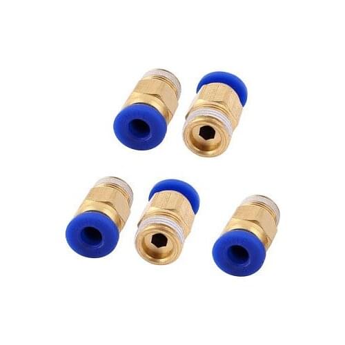5pcs 1/8BSP Male to 4mm OD Push In Pipe Quick Joint Air Pneumatic Fitting