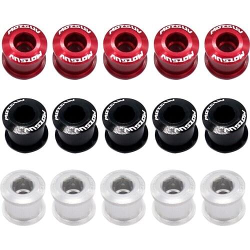 5PCS Bicycle Chainwheel Crew 4.9/6.4mm MTB Chainring Bolt Plate Dental Plate Screws Aluminum Alloy Crank Bolts Bicycle Parts