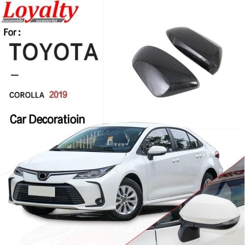Loyalty for Toyota Corolla 2019 Side Door Carbon Fiber Rearview Mirror Covers Trim Car Styling Car Accessories