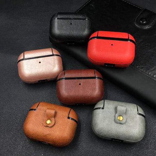 PU Leather Skin Case For AirPods Pro Case Earpods Cover For Airpod Pro 3 Cover For Apple Air Pods Pro Earbud Charging Case Coque