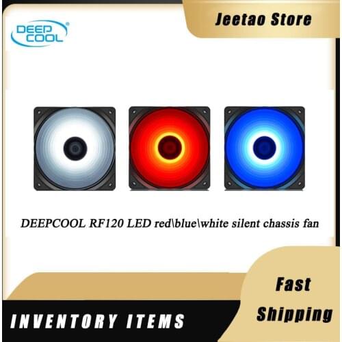 DEEPCOOL RF120 120mm LED red\blue\white silent chassis fan 3Pin&IDE 4pin Molex interface suitable for chassis and water cooling