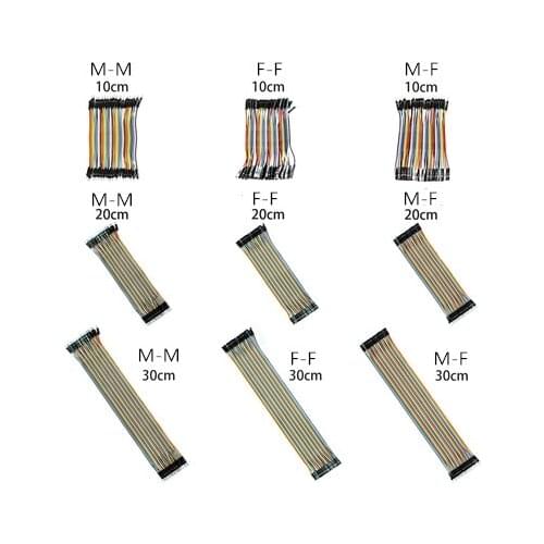 40PIN 10CM 20CM 30CM Dupont Line Male to Male + Female to Male and Female to Female Jumper Dupont Wire Cable For PCB DIY KIT