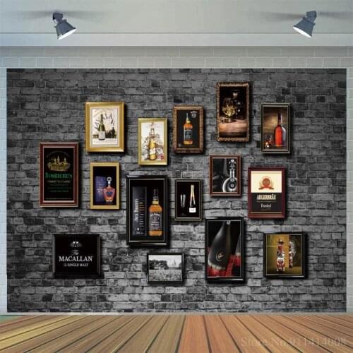 Old Brick Wall Poster Wood Frame Decoration Photo Background Light Baby Portrait Interior Photography Backdrops Photo Studio
