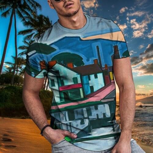 Mens printed hip-hop T-shirt 2021 new arrival wineglass series streetwear summer Harajuku T-shirt breathable top