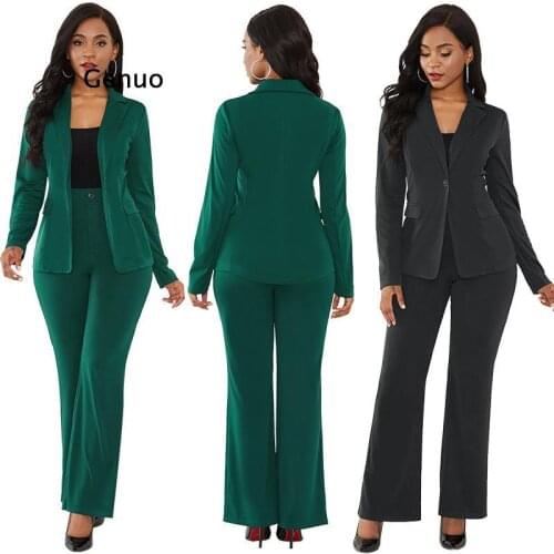 Женские деловые брючные костюмы Genuo China At AliExpress