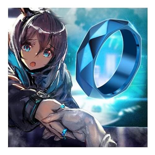 2021 HOT Anime Game Arknights Amiya Theme Finger Ring Titanium Steel Fashion Jewelry Cosplay Xmas Gift