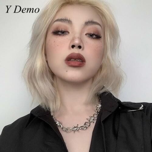 Harajuku Thrones Chain Necklace Rock Hiphop Unisex Couples Short Choker Necklace