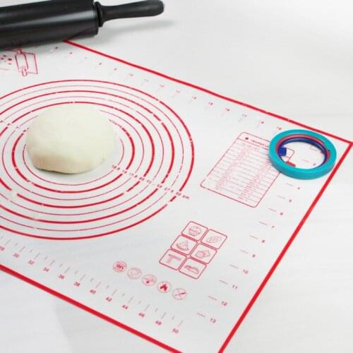Food Grade Silicone Rolling Mat Baking Kneading Mat Household Non-Stick Panel Chopping Board With Scale Kitchen Pastry Tools