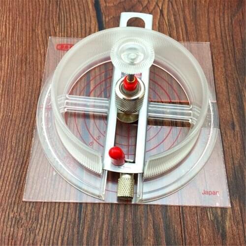 Round Compass Cutting Machine Leather / Paper / Card Process DIY 1.8-17cm 5 Spare Blade Manual Measuring Tool Parts
