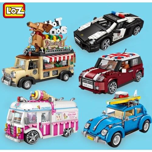 Loz blocks mini building blocks bricks mechanical Racing car Small building block game toy gifts for children kids