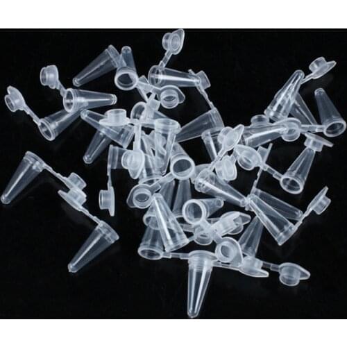 Micro 0.1Ml Centrifuge Tube 100ul Test Tubes Transparent Plastic Tube Container Science Laboratory Test Accessories Lid