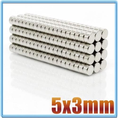 50Pcs 5x3 Neodymium Magnet 5mm x 3mm N35 NdFeB Round Super Powerful Strong Permanent Magnetic imanes Disc 5*3