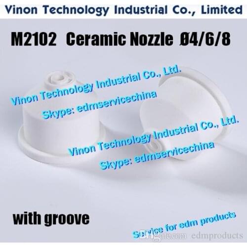 Ø6mm M2102 Lower Ceramic Water Nozzle with groove for Mitsubishi F1,G,H,H1,HA,C machines X054D209H11,X054D209H12,X054D209H13